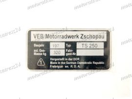 MZ/TS 250 TYPSCHILD /TS250/