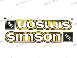 SIMSON 50 DECAL F. FUEL TANK BABETTA / YELLOW/ PAIR