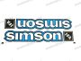 SIMSON 50 SCHRIFTZUG FOLIE /BLUE/ PAAR