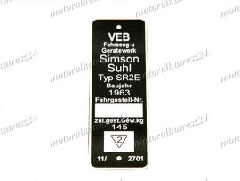 SIMSON SR2E TYPSCHILD /SR2E/