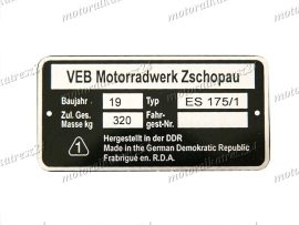 MZ/ES 175/1 TÍPUSTÁBLA /ES175/1/