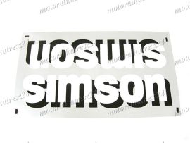 SIMSON UNIVERZÁLIS SCHRIFTZUG FOLIE F.KRAFTSTOFFBEHALTE PAAR