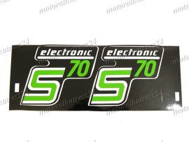 SIMSON 70 DECAL /GREEN/ PAIR ELEKTRONIK