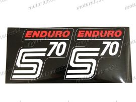 SIMSON 70 DECAL /RED/ PAIR ENDURO