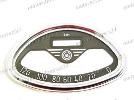 JAWA 250 SPEEDOMETER GLASS+RIM CZ /120KM/H/