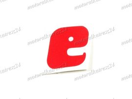 ETZ UNIVERZÁLIS DECAL 'e' RED